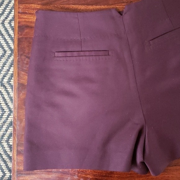 TED BAKER LONDON Tailored Shorts Purple Eggplant Wool Crepe - Picture 9 of 14